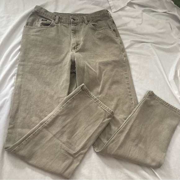 Vintage Lee Jeans Size 35X35 (Fit like a modern 30) Tan - Picture 2 of 15